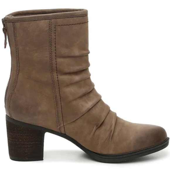 Rockport Boot Cobb Heel Natashya Slouch Mid Back Zip Brown Sz 7.5 - Picture 2 of 15